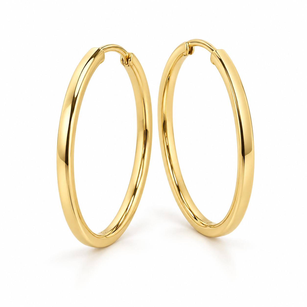 Schlichte Creolen, 333 Gelbgold
